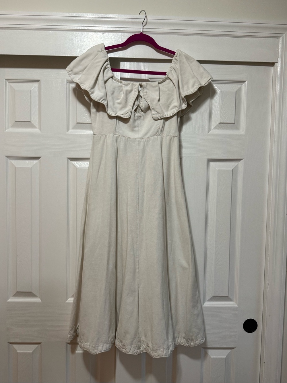 Sea New York Leona Off Shoulder Midi Dress Ivory Size 4